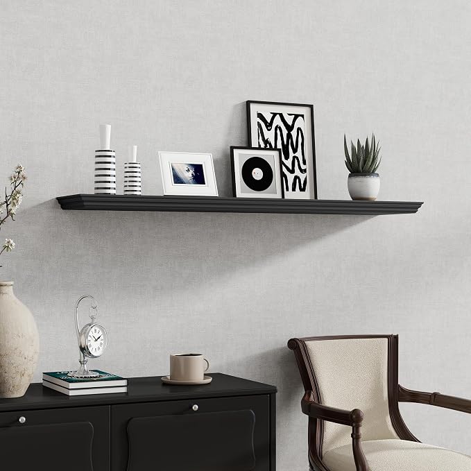 Fun Memories Floating Shelves 48 Inch Long, 9.3 Inch Deep Classic Crown Molding - Image 7