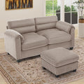 HAOMARKETS Corduroy 2-Piece Sofa Set, Upholstered Ottoman and Loveseat 2-Seater by HAOMARKETS