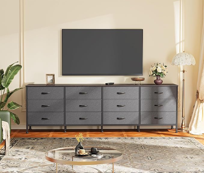 Huuger 70 Inch Dresser for Bedroom, TV Stand for 65, 80 Inch TV, 12 Drawer Long - Image 6