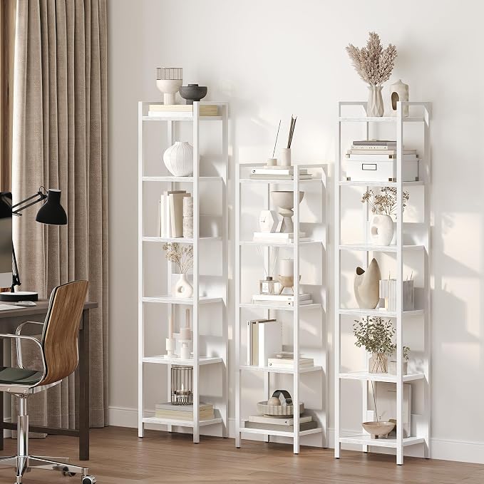 MAHANCRIS Bookshelf, 6-Tier Bookcase, Standing Book Shelf - Image 2