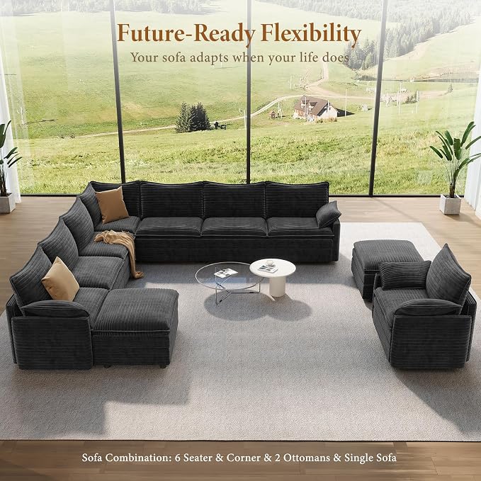 Vesgantti Large Modular Sectional Sofa, Big Comfy Cloud Couch - Image 8