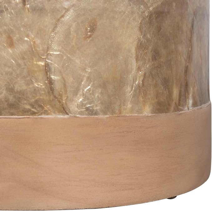 East at Main Capiz Shell Martini Table – Tea Brown Accent Table, Small - Image 6
