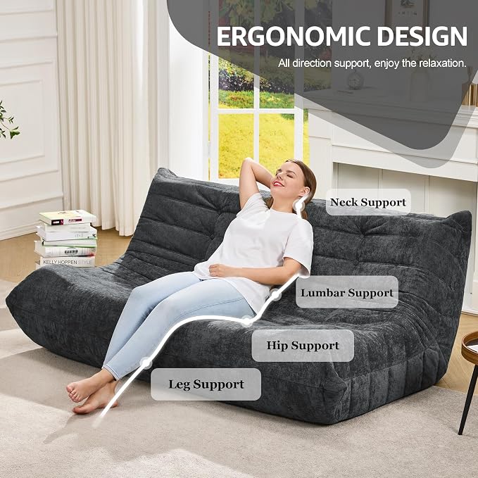 Bean Bag Chairs for Adults Giant Bean Bag Chair Memory Foam BeanBag Chair Bean - Image 5