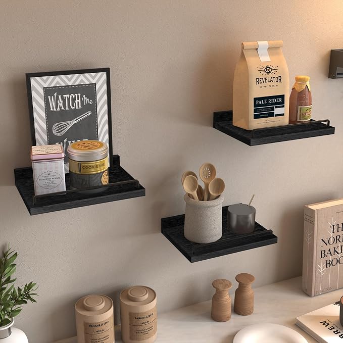 RYOFOBETTO Small Floating Shelf, 6X9 Inches Farmhouse Wall Shelves - Image 2