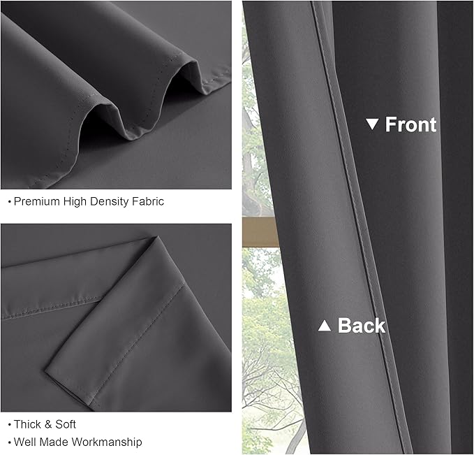 PONY DANCE Grey Window Curtains - 42 W x 72 L - Image 6