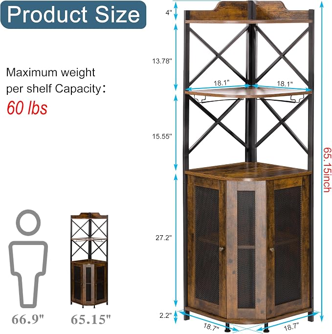 JKsmart Corner Bar Cabinet - Image 2