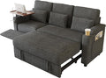 Sectional Sleeper Sofa with Pull Out Couch and Reclining Chair, Modern 3-in-1 by LITVZ