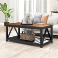 ChooChoo Black Coffee Table, Rustic Vintage Table by ChooChoo