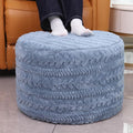 Asuprui Round Footstool Ottoman, 20x14 Inches Multi-Functional Modern Foot Stool by Asuprui