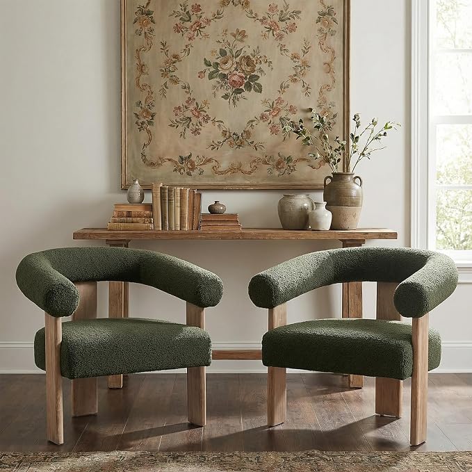 VKNOW Accent Chair Living Room Chairs Set of 2, Modern Upholstered Arm Chair - Image 7
