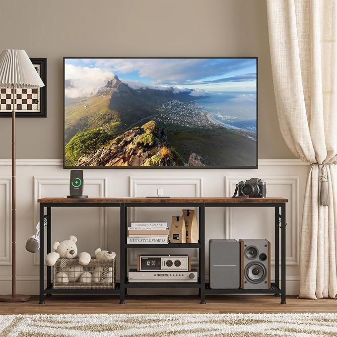 YGEOMER Entertainment Center for TVs Up to 55 Inch, TV Stand - Image 5