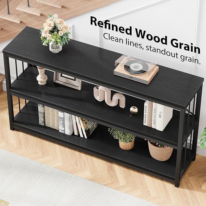 LVB Black Console Table, Modern Entryway Table - Image 8
