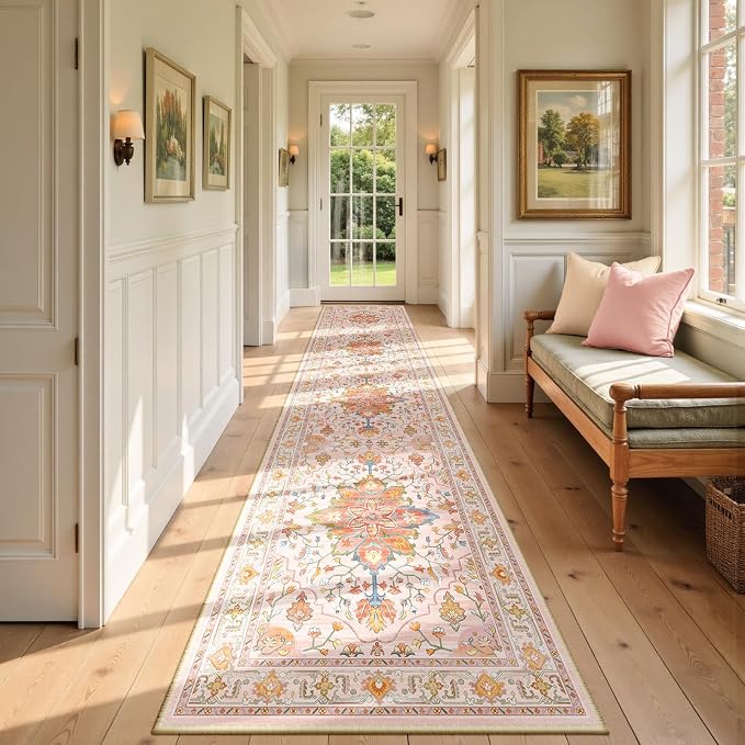 RELEANY Area Rugs 2'6"x12' Runner Rug Non Slip Washable by RELEANY