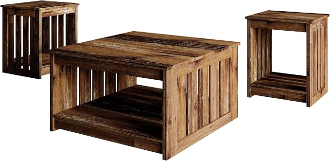 HOME DESIGN Nashua 3 Piece Coffee Table Set - Image 4
