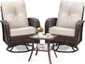 wildformers Luxury Outdoor Swivel Wicker Glider Patio Chairs by wildformers