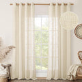 LAMIT Linen Curtains 95 inch for Living Room, Soft Thick Light Filtering Boho by LAMIT