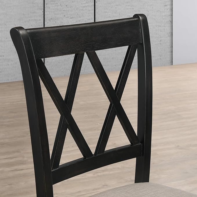 Roundhill Furniture Windvale Fabric Upholstered Dining Chair - Image 6
