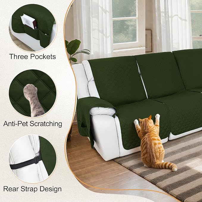 HDCAXKJ 100% Waterproof Reclining Sectional Couch Covers L Shape Recliner Sofa - Image 5
