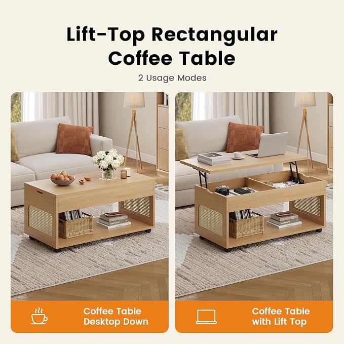 Sikaic Lift Top Coffee Table - Image 6