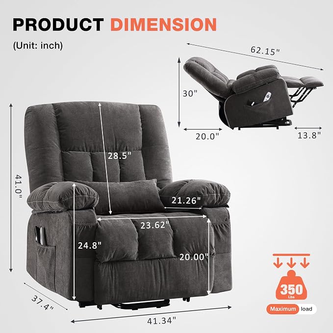 MAHOMICO Power Lift Recliner Chair - Image 2