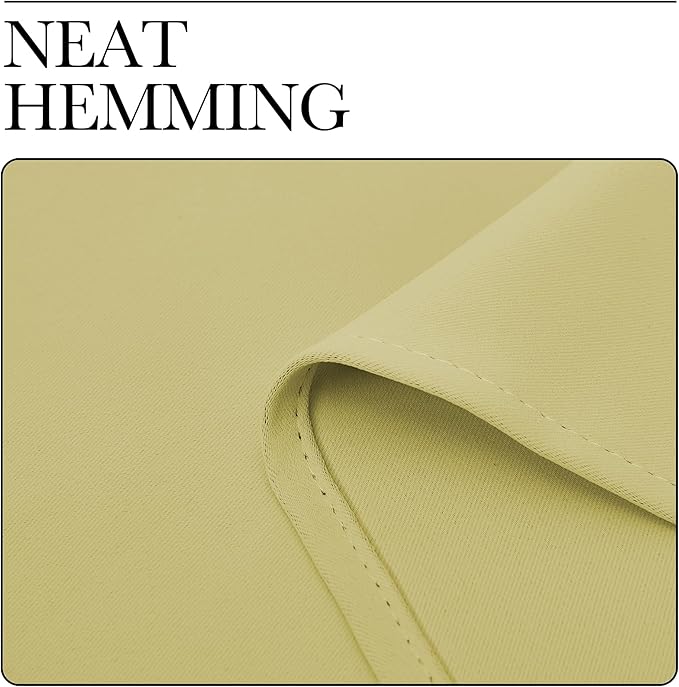 NICETOWN Kitchen Curtains, Short Blackout Drapes, Paler Yellow, Thermal - Image 6