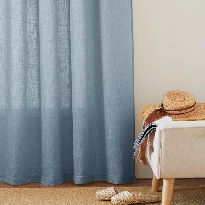 RYB HOME Linen Texture Curtains - Image 6