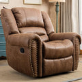 CANMOV Leather Recliner Chair, Classic and Traditional Manual Recliner Chair by CANMOV