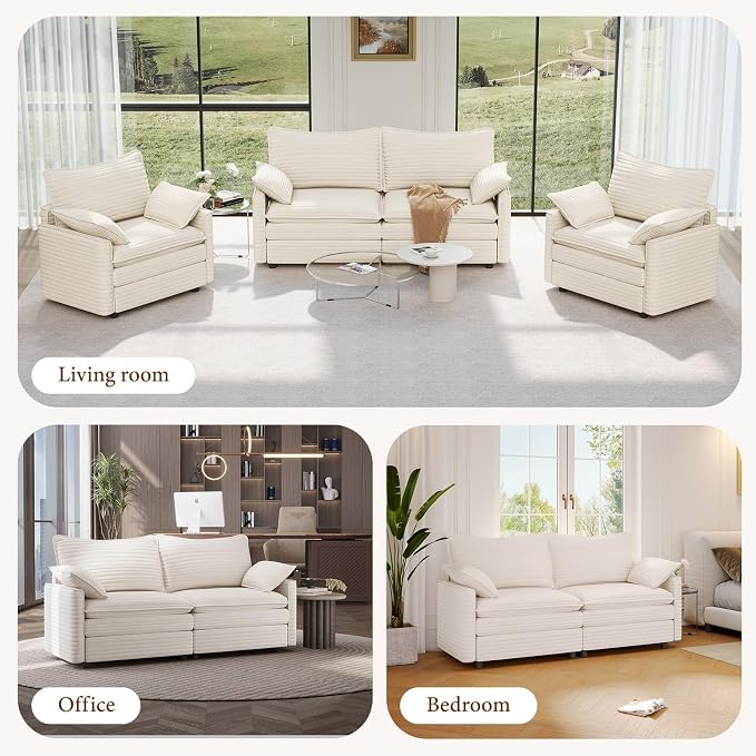 Vesgantti 74" Loveseat Sofa for Living Room, Comfy Cloud Couch Deep Seat - Image 7