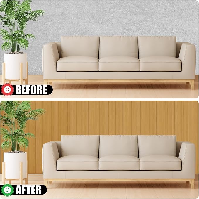 Bamboo Wall Panel for Interior Wall Decor, Renewable Pole Wrap Wainscoting Roll - Image 4