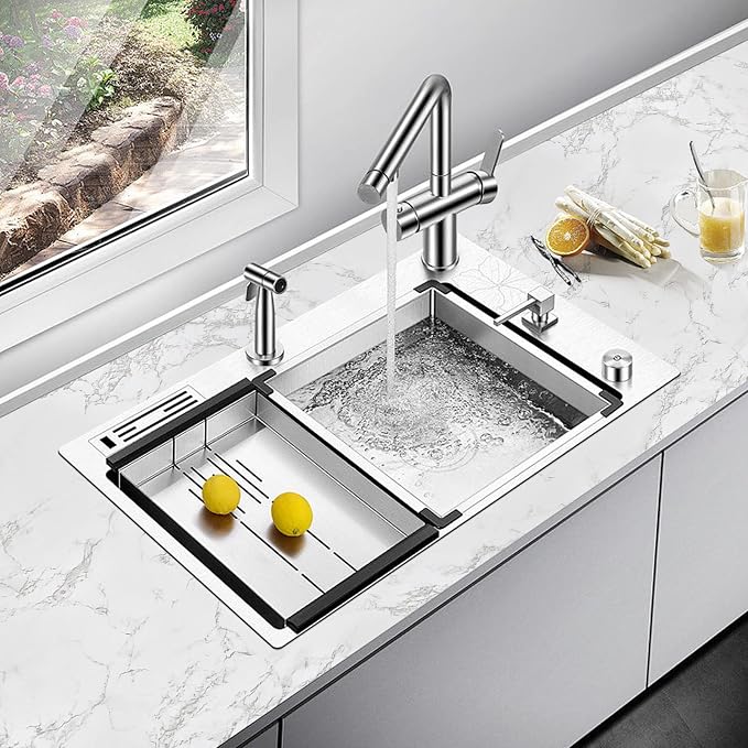 practicalWs Marble Wallpaper Granite Gray/White Paper Roll 23.6" x 196" Kitchen - Image 3
