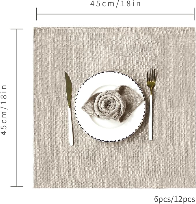 BALCONY & FALCON Cloth Napkins Set of 12 Washable Linen Napkins Absorbent - Image 4