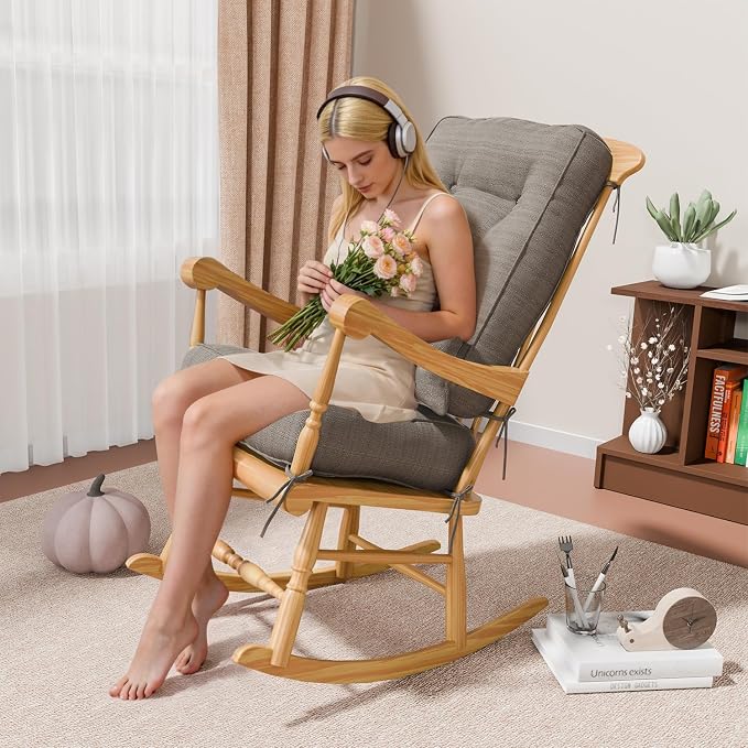 Rocking Chair Cushions with Pillow, Waterproof and Fade-Resistant Thicken - Image 7