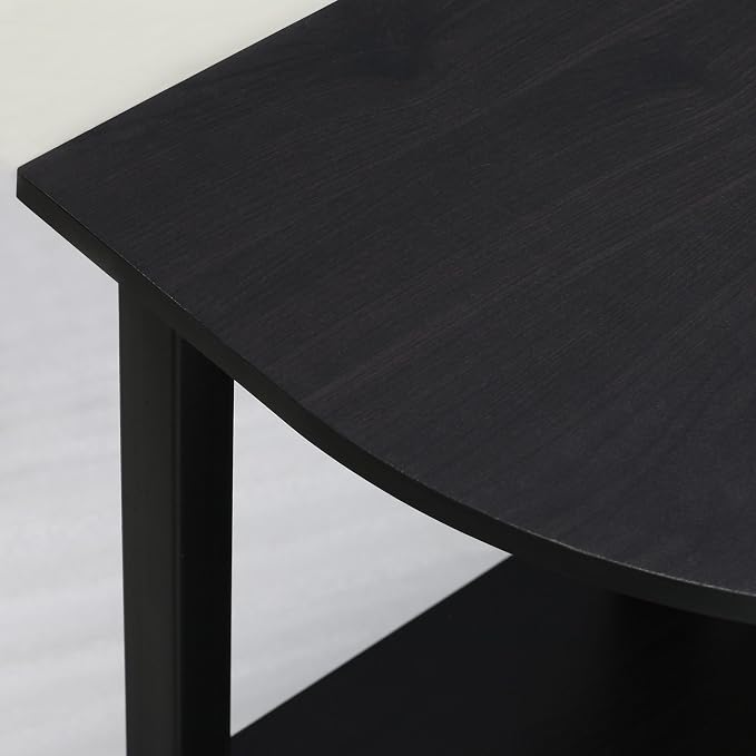 Furinno JAYA Simple Design Corner TV Stand, Espresso/Black - Image 8