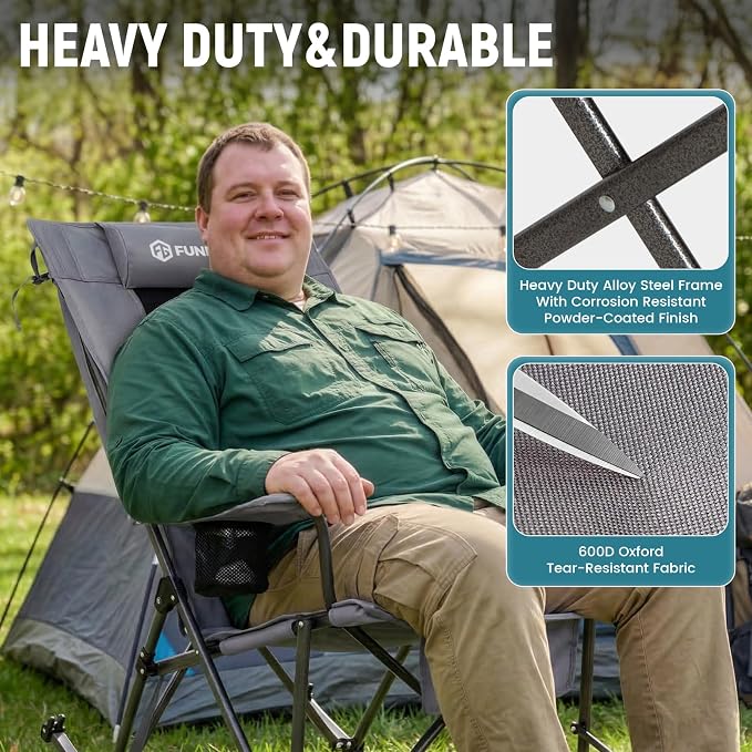 FUNDANGO Oversized Rocking Camping Chair - Image 5