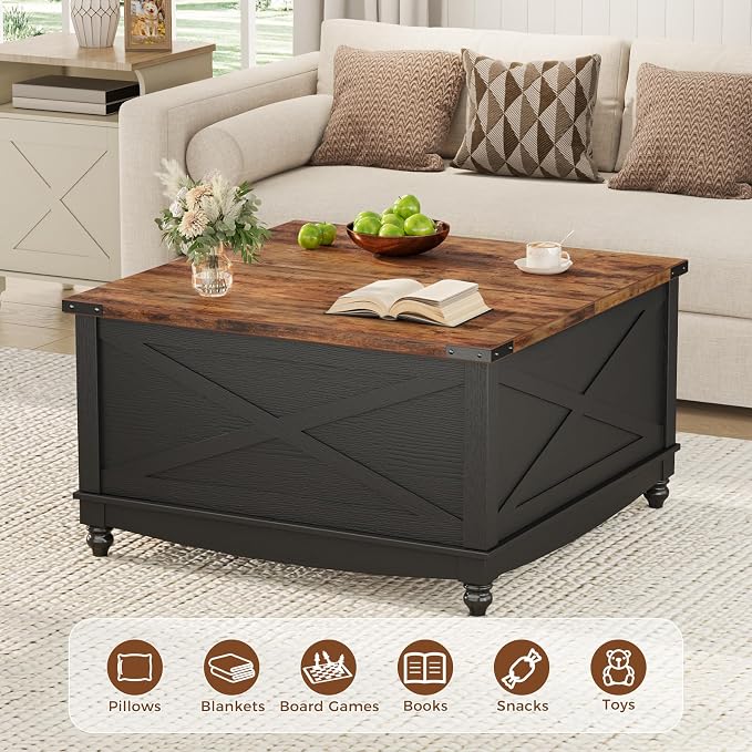 ALLSTAND 31.5" Lift Top Coffee Table - Image 7