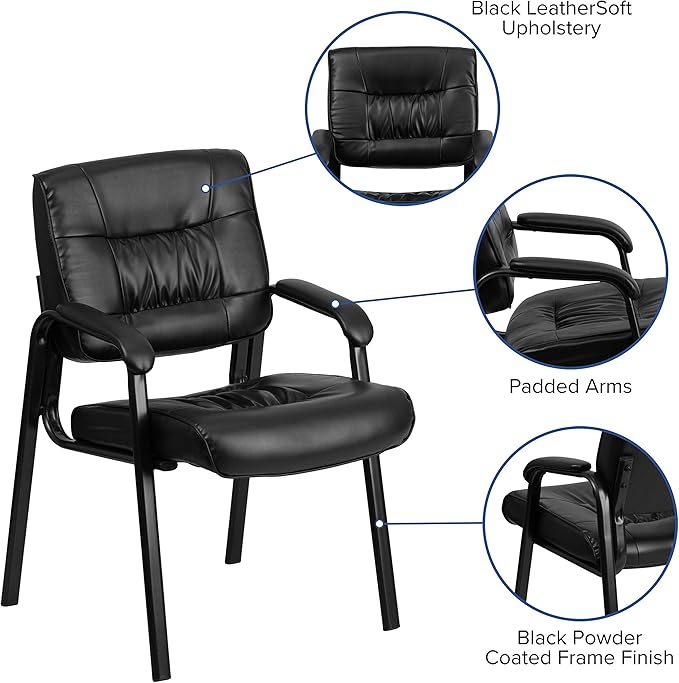 Flash Furniture Haeger LeatherSoft Tufted Executive Reception Chair - Image 4