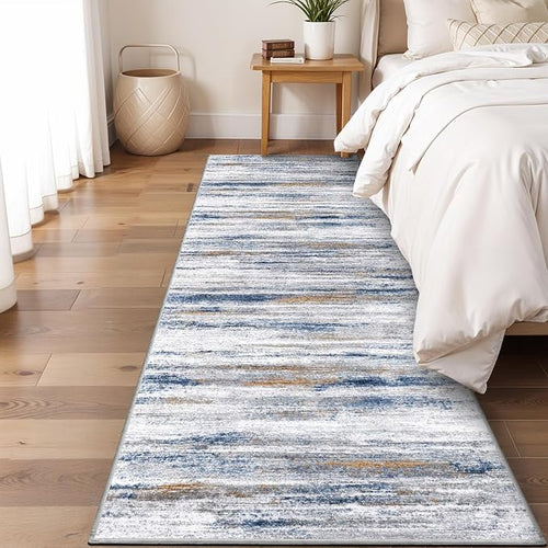3x7 Washable Runner Rug for Family: Easy-to-Clean Runners for Hallway Entryway by WIEVEDENS