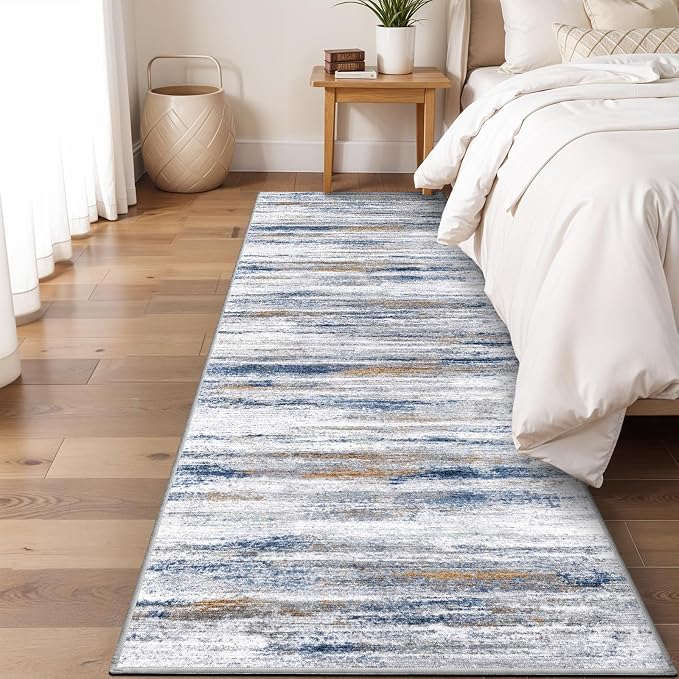 3x6 Washable Runner Rug for Family: Easy-to-Clean Runners for Hallway Entryway by WIEVEDENS