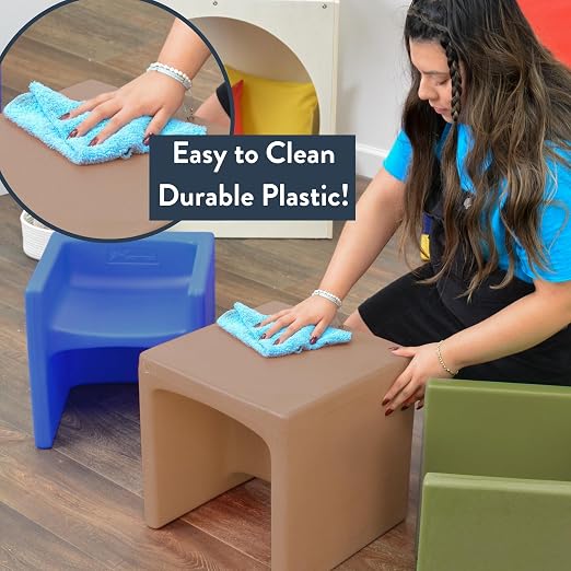 Children's Factory Cube Chairs, Woodland CF910-047, Classroom Furniture - Image 4