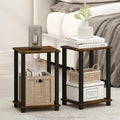 Furinno Simplistic Night Stand Set of 2, 2-Tier Small Nightstand by Furinno-FitsYourSpaceFitsYourBudget