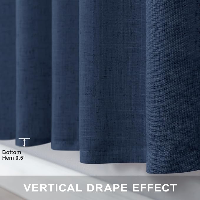 Navy Blue Curtains 38 Inch Wide - Image 7