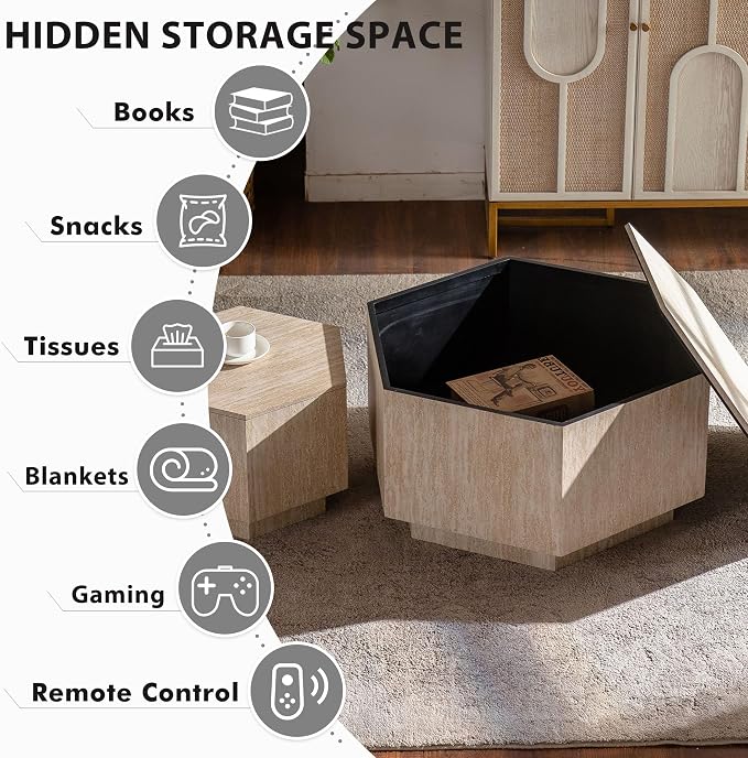 Hexagonal Nesting Coffee Tables - Image 4