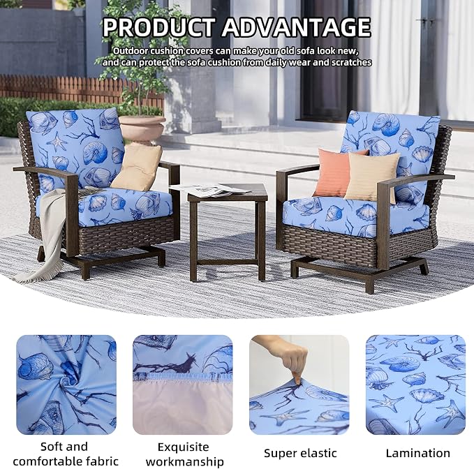 Outdoor Cushion Covers Set, Replacement - Image 4