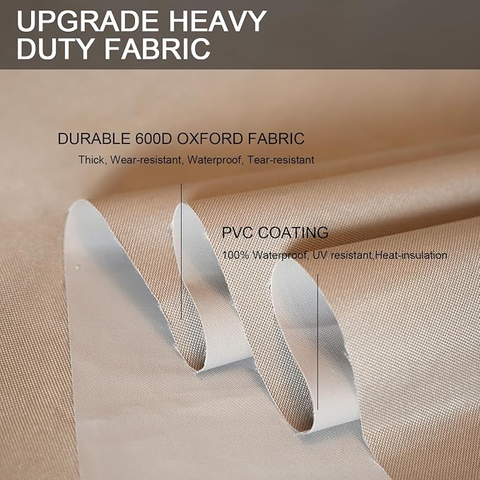 Patio Furniture Set Cover Waterproof Rectangular Heavy Duty 600D Outdoor - Image 6
