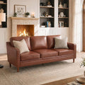 Kingfun 80" Faux Leather Sofa, 3 Seater Couch, Mid Century Modern Couches by KINGFUN-Anexcitingoption