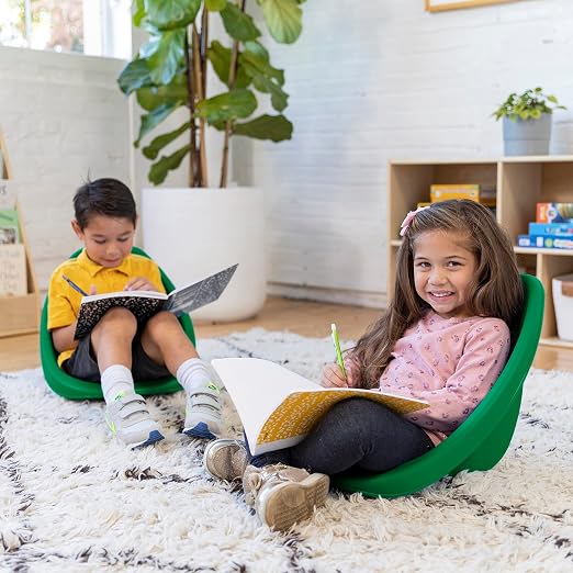 ECR4Kids Plastic Leaf Scoop Floor Rocker Seat, Classroom Furniture - Image 2