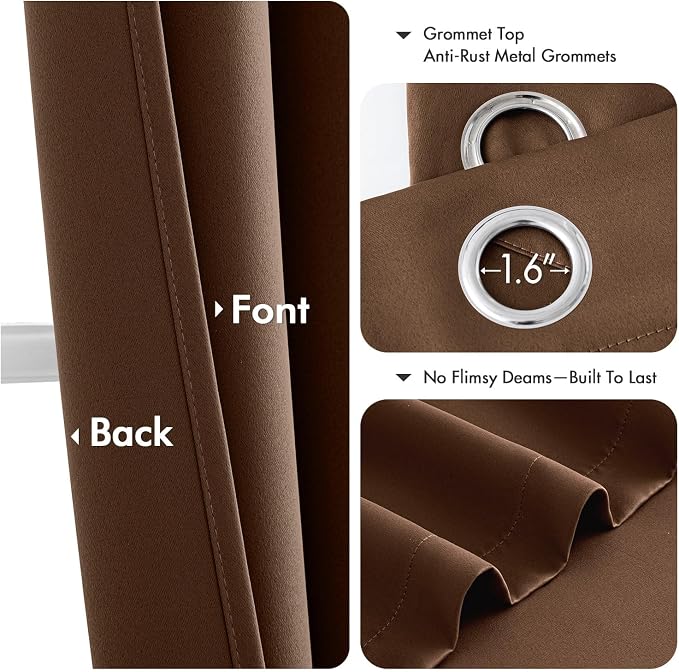 MIULEE Blackout Curtains for Bedroom Living Room 72 Inches Long 2 Panels - Image 4