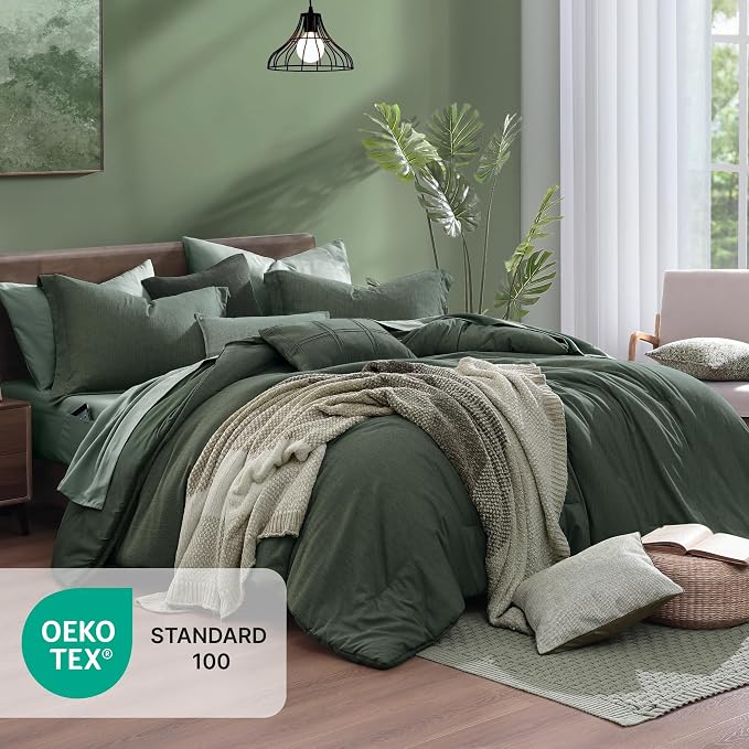 Monbix Full Size Comforter Set, Deep Forest Bedding Comforter - Image 5