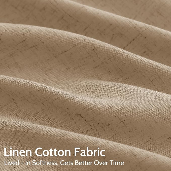 Sand Beige Linen Curtains for Living Room 94 Inches Long Simple Modern Light - Image 4