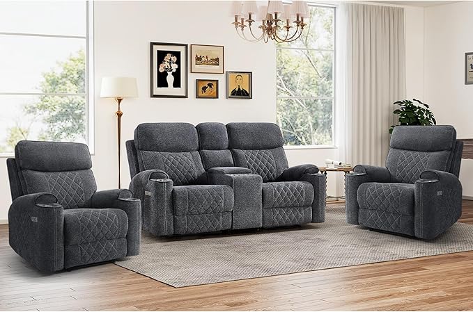 HAOMARKETS 3-Piece Recliner Sofa Set by HAOMARKETS